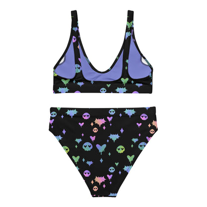 Pastel Goth high-waisted bikini