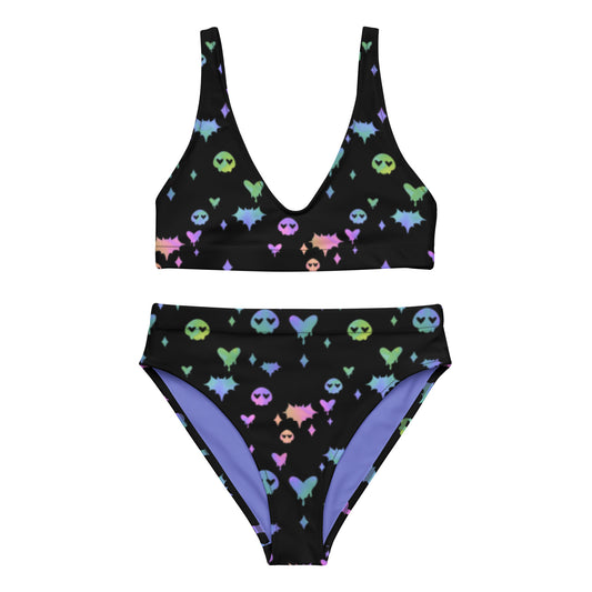 Pastel Goth high-waisted bikini