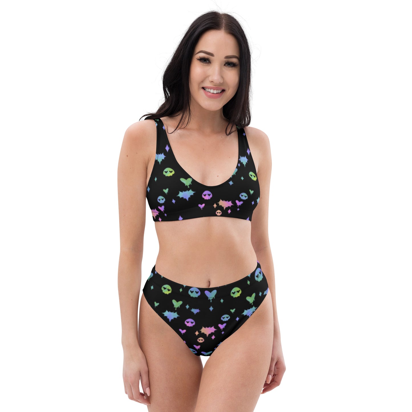 Pastel Goth high-waisted bikini