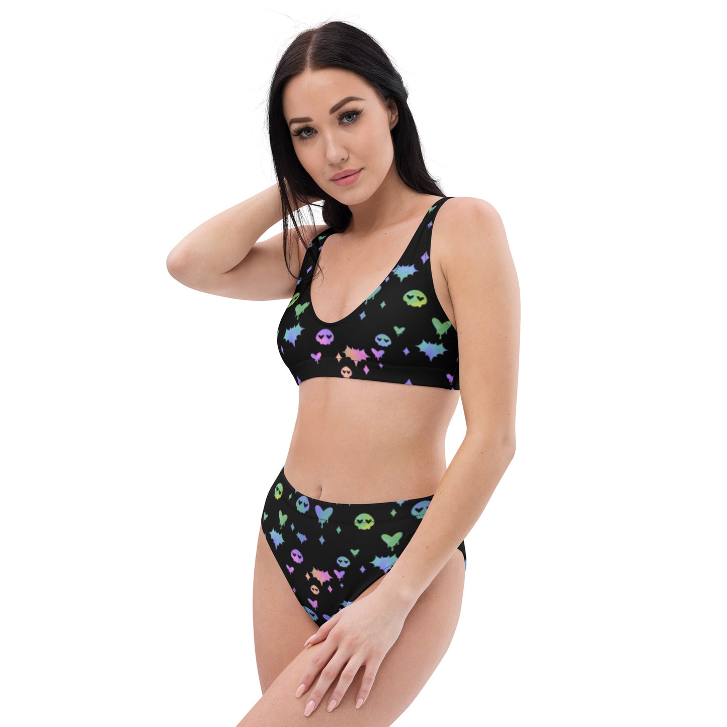 Pastel Goth high-waisted bikini