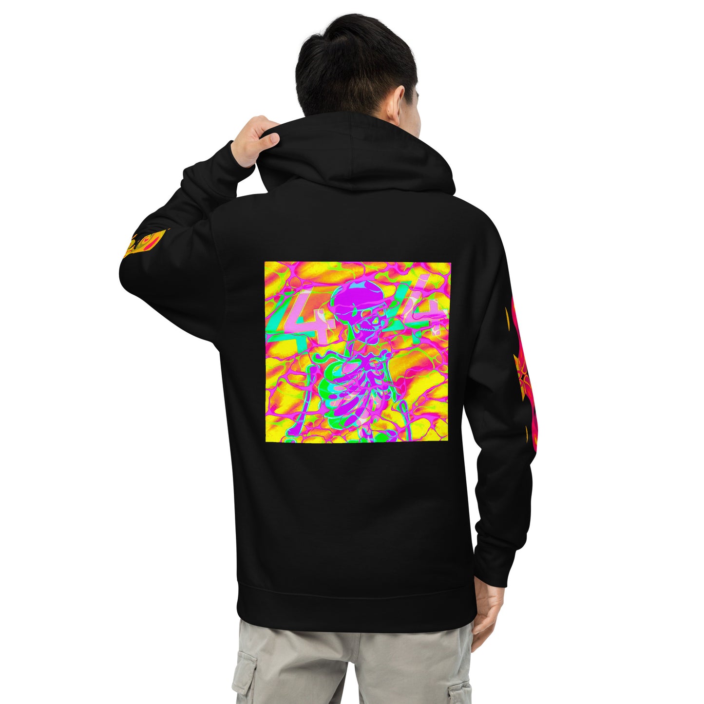 Skeleton in Lava Unisex midweight hoodie