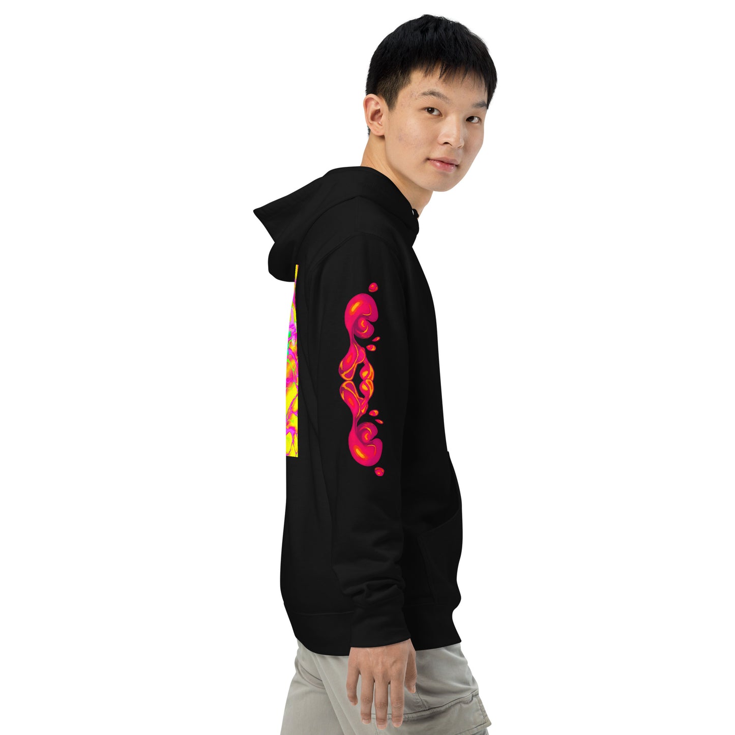 Skeleton in Lava Unisex midweight hoodie