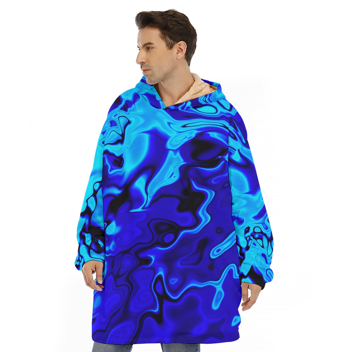 LAVA LAMP Unisex Sherpa Fleece Hoodie Blanket