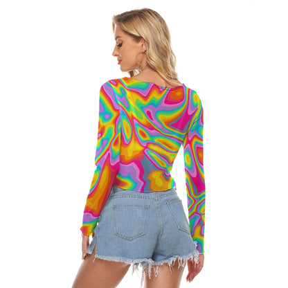 Polychrome | Women's Mesh Long Sleeves T-shirt