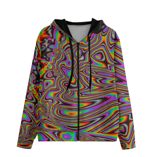 Technicolor Groove | Unisex Zip-up Hoodie | 310GSM Cotton