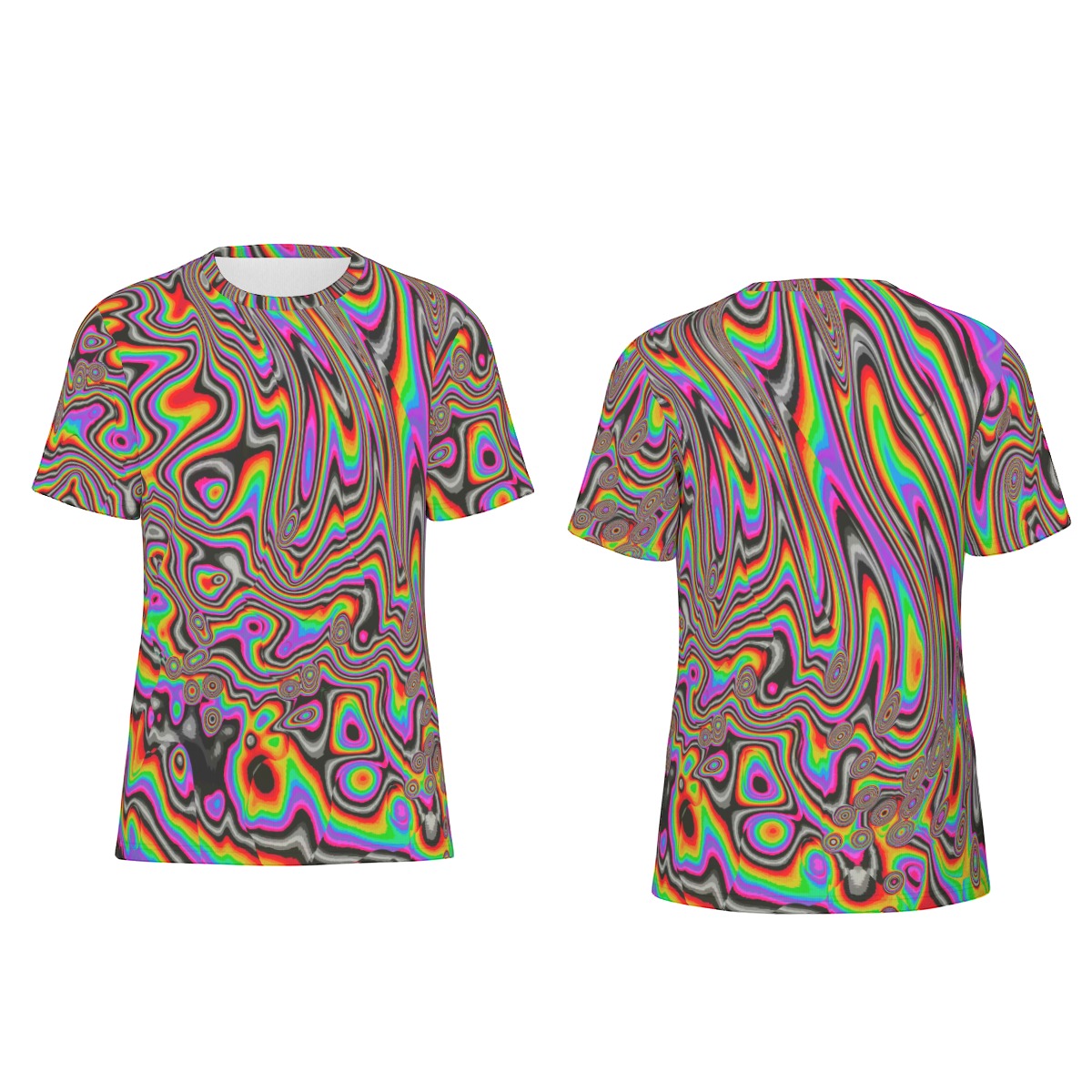 Technicolor Groove | Men's O-Neck T-Shirt | 190GSM Cotton